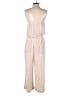 Becca 100% Viscose Stripes Tan Jumpsuit Size S - photo 2