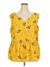 Ann Taylor LOFT 100% Polyester Yellow Sleeveless Blouse Size 20 - photo 1