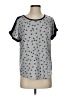 Lucky Brand Stars Gray Short Sleeve Top Size S - photo 1