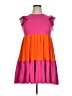 Shein Color Block Pink Casual Dress Size 15 - photo 1