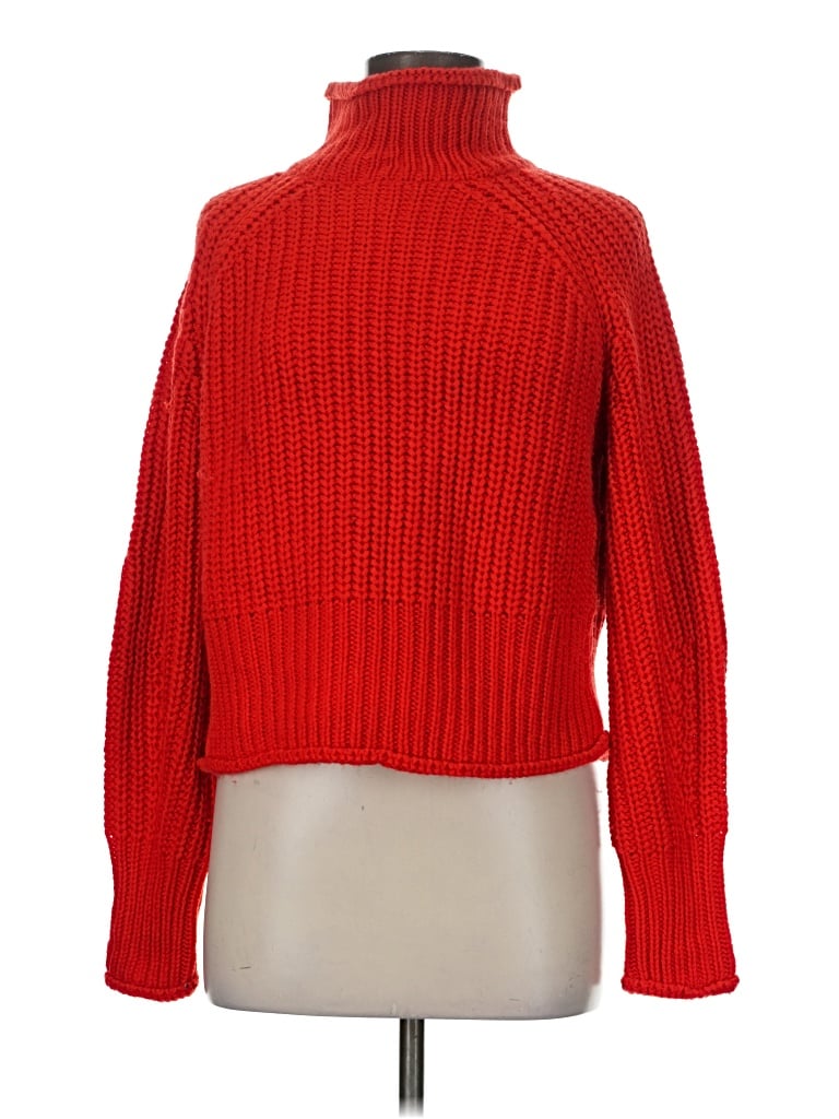 Pre-owned Aqua Turtleneck Sweater In Red