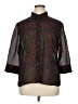 Sag Harbor 100% Polyester Animal Print Black 3/4 Sleeve Blouse Size 16 - photo 1