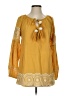 Goodnight Macaroon Yellow Long Sleeve Blouse Size S - photo 1