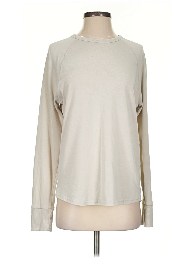 Pre-owned Alternative Long Sleeve Top Ivory Turtleneck Tops In White