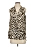 Vince Camuto 100% Polyester Animal Print Ivory Sleeveless Blouse Size S - photo 1