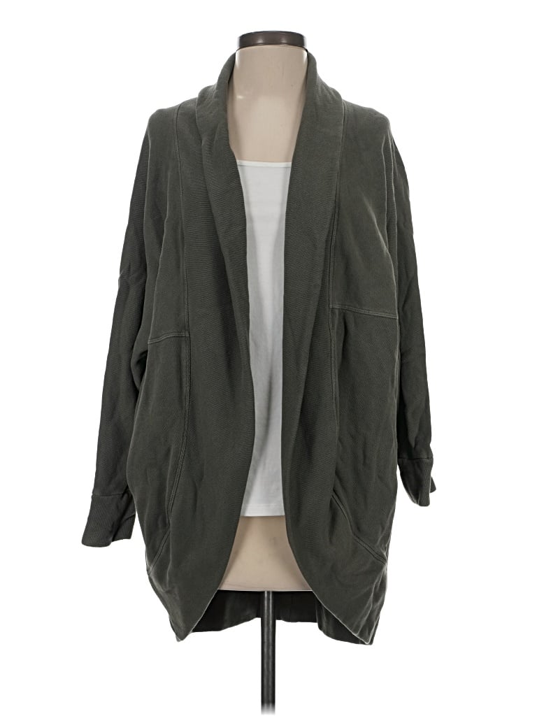 Pre-owned Barefoot Dreams Cardigan Sweater In Green