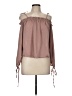 LA Hearts 100% Polyester Brown Long Sleeve Blouse Size M - photo 1