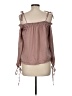 LA Hearts 100% Polyester Brown Long Sleeve Blouse Size M - photo 2