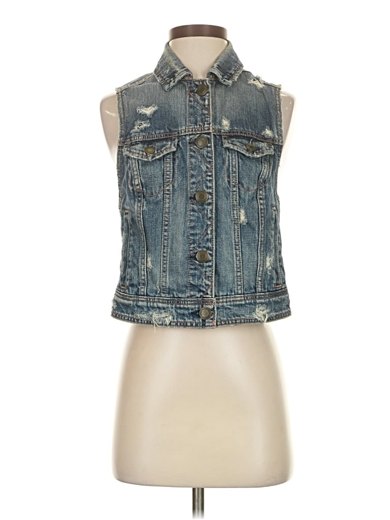 Pre-owned American Eagle Outfitters Denim Vest In Blue