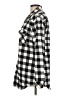Matchstick 100% Cotton Checkered-gingham Black Long Sleeve Button-Down Shirt Size L - photo 5