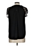 Flower & Feather Black Short Sleeve Top Size L - photo 2
