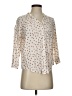 Maeve 100% Rayon Polka Dots Ivory 3/4 Sleeve Blouse Size XS - photo 1