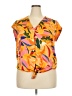 DR2 Tropical Orange Short Sleeve Blouse Size XXL - photo 1