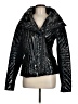 Blanc Noir 100% Polyurethane Metallic Black Jacket Size M - photo 1