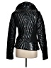Blanc Noir 100% Polyurethane Metallic Black Jacket Size M - photo 2