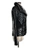 Blanc Noir 100% Polyurethane Metallic Black Jacket Size M - photo 4