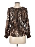 Frank Lyman Design 100% Polyester Animal Print Brown Long Sleeve Blouse Size 8 - photo 2