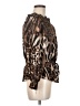 Frank Lyman Design 100% Polyester Animal Print Brown Long Sleeve Blouse Size 8 - photo 4