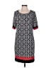 R&K Print Black Casual Dress Size L - photo 1