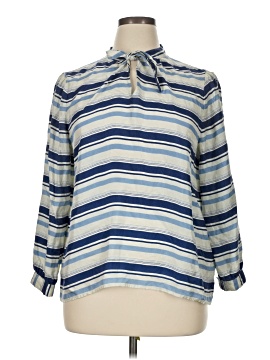 J.Crew Collection Long Sleeve Silk Top