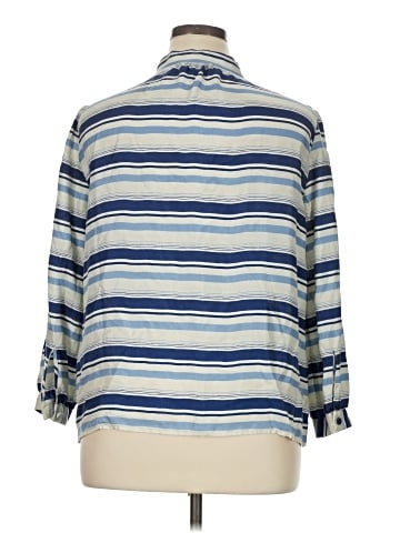 J.Crew Collection Long Sleeve Silk Top (view 2)