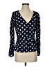 J.Crew Polka Dots Blue Long Sleeve Blouse Size 2 - photo 1