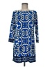 Laundry by Design Graphic Blue Casual Dress Size 8 - photo 1