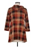 PURE essence Plaid Brown Poncho Size M - photo 1