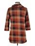 PURE essence Plaid Brown Poncho Size M - photo 2