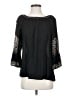 Max Studio 100% Rayon Black 3/4 Sleeve Blouse Size S - photo 1
