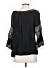 Max Studio 100% Rayon Black 3/4 Sleeve Blouse Size S - photo 2