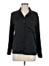 auden 100% Recycled Polyester Black Long Sleeve Button-Down Shirt Size M - photo 1