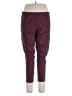 Colleen Lopez Solid Burgundy Active Pants Size XL - photo 1