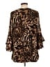 Calessa Brown Long Sleeve Blouse Size L - photo 2