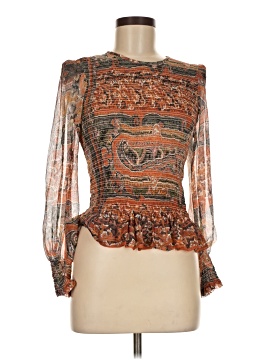 Isabel Marant Long Sleeve Silk Top