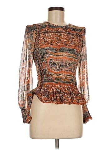Isabel Marant Long Sleeve Silk Top (view 1)