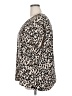 Halogen 100% Polyester Animal Print Ivory Short Sleeve Blouse Size 2X - photo 5