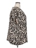 Halogen 100% Polyester Animal Print Ivory Short Sleeve Blouse Size 2X - photo 4