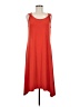 Chico's Solid Orange Casual Dress Size Med (1) - photo 1