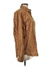 Express 100% Cotton Paisley Brown Long Sleeve Button-Down Shirt Size M - photo 4