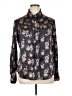Material Girl 100% Polyester Floral Black Long Sleeve Blouse Size XL - photo 1