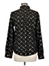 Shein Metallic Black Long Sleeve Blouse Size 6 - photo 2