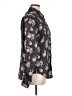 Material Girl 100% Polyester Floral Black Long Sleeve Blouse Size XL - photo 4