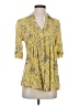 Blue Bird Yellow 3/4 Sleeve Blouse Size S - photo 1