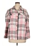 Unbranded 100% Polyester Plaid Pink 3/4 Sleeve Blouse Size XL - photo 1