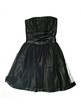strapless open back dress Plus size Mini short Black Dress