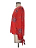 Eyeshadow 100% Rayon Red Long Sleeve Blouse Size S - photo 5