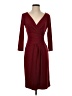 Chaps Solid Burgundy Cocktail Dress Size S - photo 1