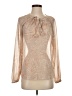 Mystree Tan Long Sleeve Blouse Size S - photo 1