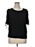 Max Studio Black Short Sleeve Top Size XL - photo 1